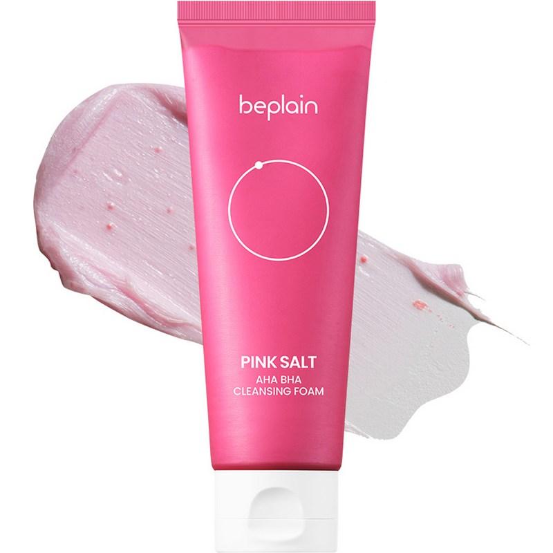 B.Plain Pink Salt AHA BHA Cleansing Foam, 120ml, 1 pcs