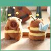 Soft And Cuddly Plush Capybara Bee Doll Keychain With Animated Wings For Kids