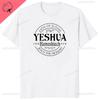 Yeshua Hebrew Name Of Jesus Christian Messianic ONeck Letters T Shirt Unisex Casual Graphic Tees Cotton Tops Camiseta Hombre