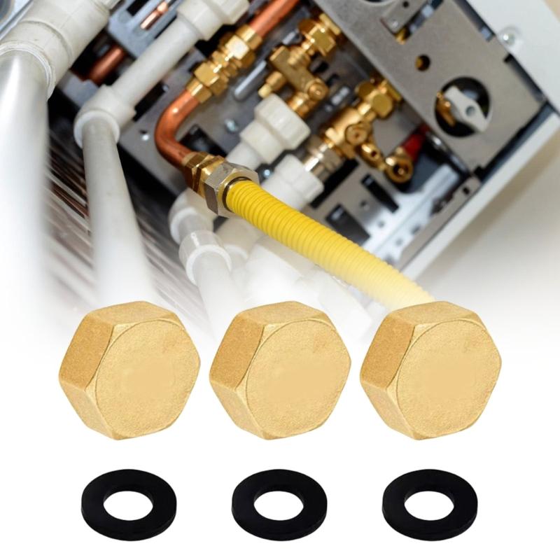 Pack of 6/8/12 Multipurpose Sturdy Brass 3/4Inch Female End Caps for Garden Hose Leak Prevention and Durability