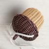 1pc Cute Walnut Basket, Walnut Shaped Basket Shoulder Bag, Hand Woven Vine Storage Basket, Handmade Crossbody Bags