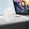 Open Bottom Tissue Cover Paper Box Tissue Holder Elegant Square Tissue Box Cover with Oval Opening for Vanity for Bedroom