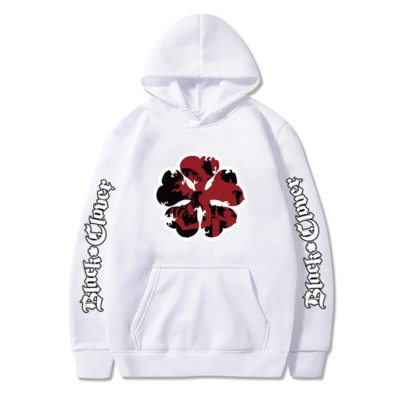 

Anime Black Clover Logo Graphic Printed Hoodies Vintage Oversized Hooded Sweatshirt Long Sleeves Cotton Hoodie Men Women Clothes 3XL