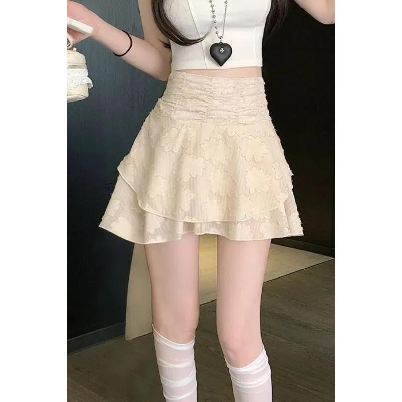 Женская Светло-фиолетовая Кружевная Многослойная Асимметричная Мини Сладкая Крутая Вечеринка Модная Юбка S жёлтый