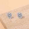 High-End Water Drop-Shaped Zircon Stud Earrings, Commuting Fashion And Cold Wind Stud Earrings.