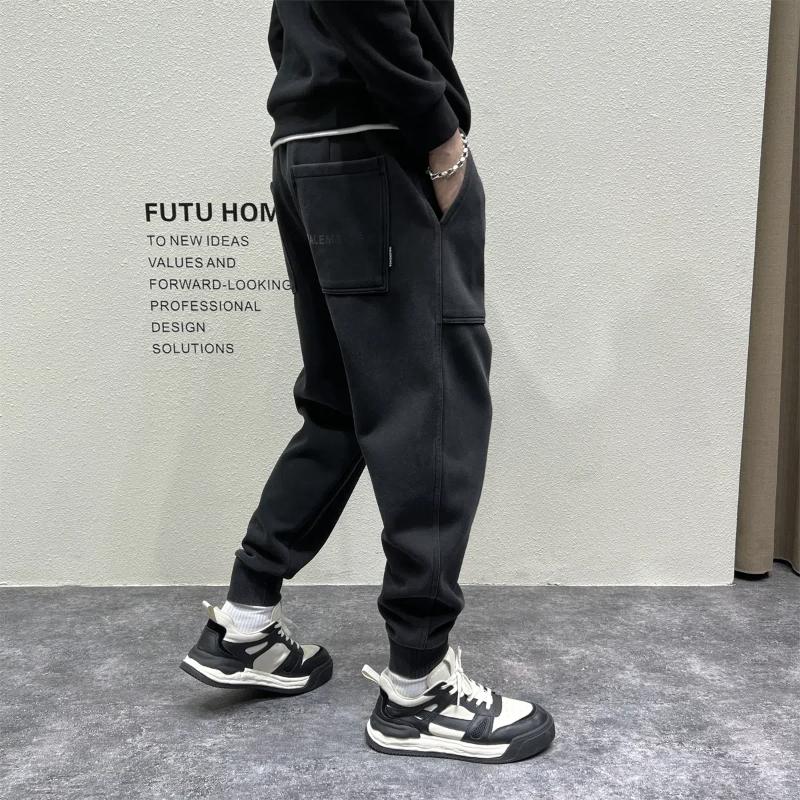 Japanese Retro Wash Feet Casual Sports Men's Autumn Winter Loose Small Feet Fashionable Trousers