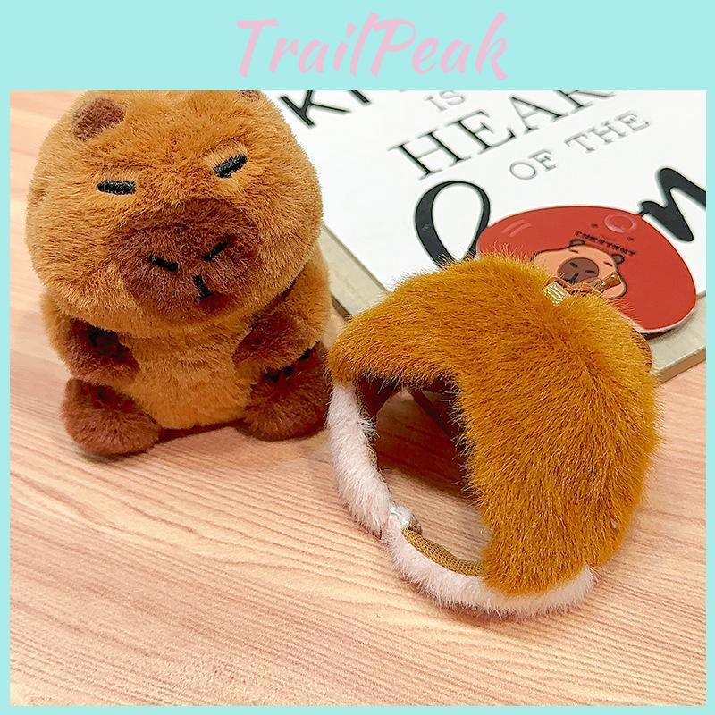 Soft Capybara Chestnut Plush Keychain Cute Cartoon Character For Keys Stylish