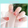 Floral Short Wearable Nail Stickers Removable Nail Art Decals Y24 19 Pieces Gel Jelly