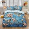 3pcs Chinese Style Flower Bird Print Coreless Duvet Cover Set Multi Size Bedroom Bedding Decoration Comfortable Machine Washable