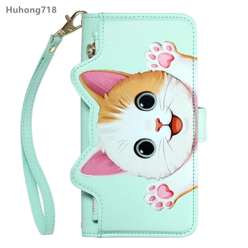 For Samsung Galaxy A02S A03S A12 A22 A22S A32 A41 A51 A52 A52S A71 A72 4G 5G Case Flip Leather Zipper Coin Purse Wallet Cover Multi Card Slots