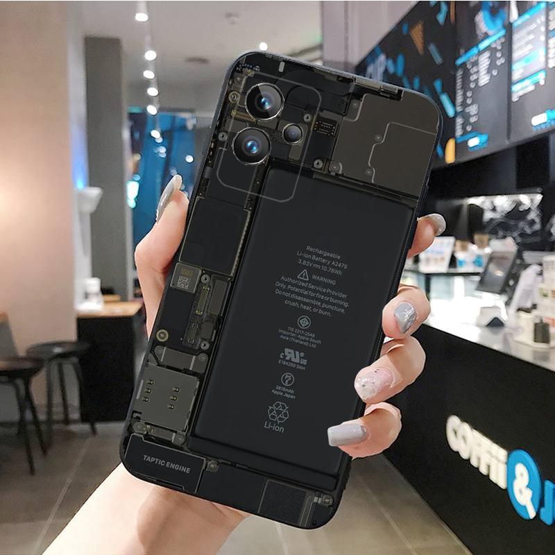 Akku Leiterplatte Handyhülle für Realme GT 2 Pro X2 Pro XT C25S 9 8 7 6 Pro GT Master C3 C21 C21Y C11 C35 C31 X3 SuperZoom