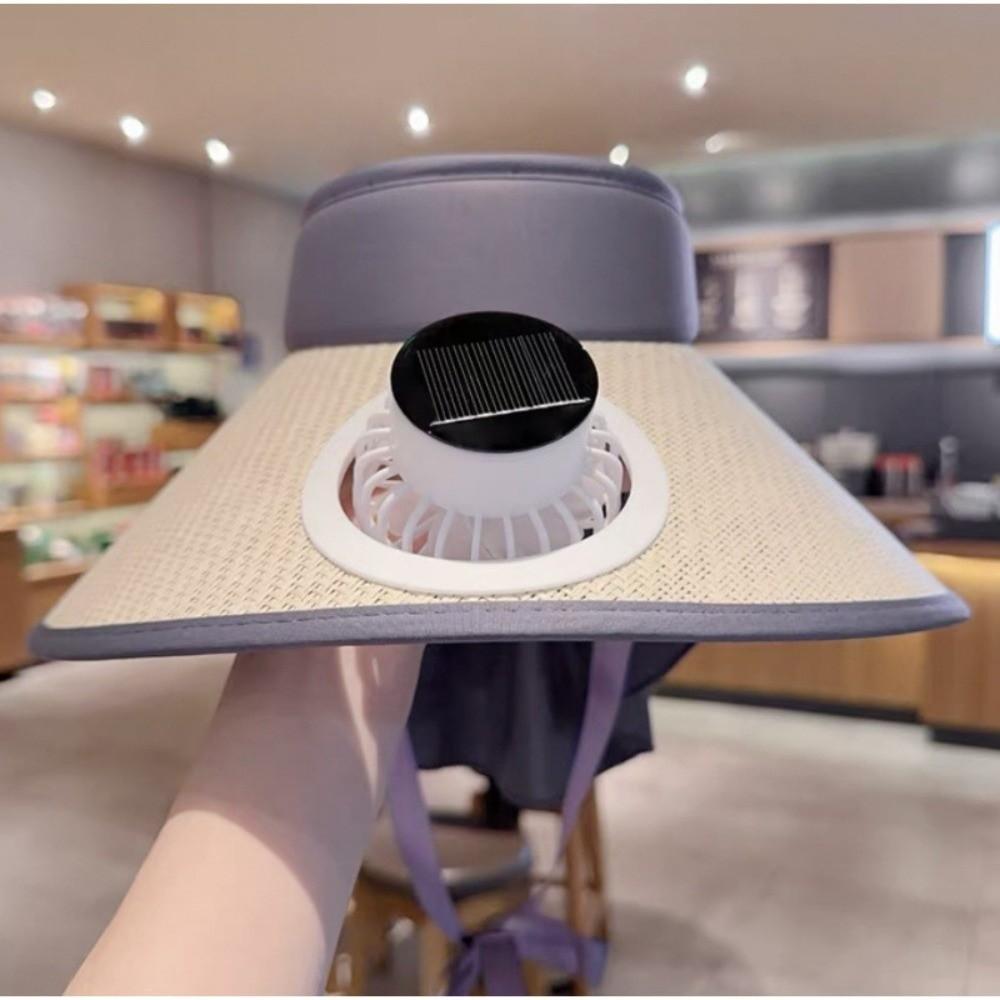Adjustable Solar-powered Fan Hat UV Protection Sun Protection Hat Unisex Fishing Hat  Hiking Adult B