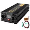 VEVOR Pure Sine Wave Inverter 2500W Power Inverter DC 12V AC 230V, Car Inverter USB Port LCD Display Remote Controller, Safety Protections