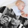 Henry Cavill Collage Black And White Throw Blanket Soft Bedroom Blanket For Night Sleeping