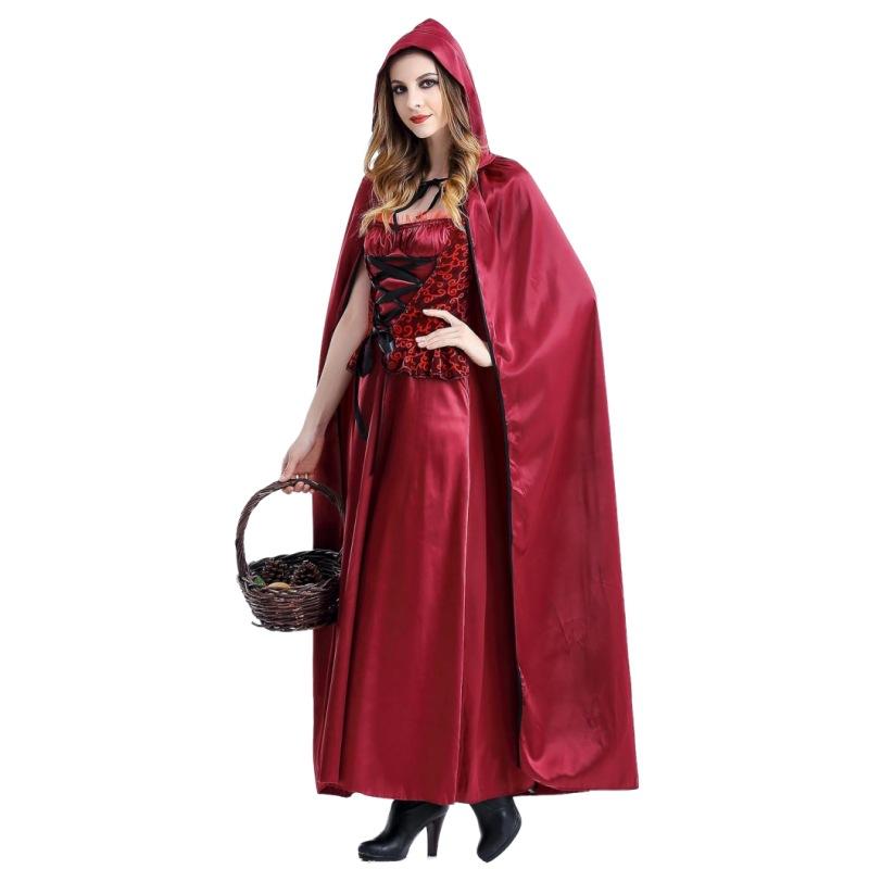 Cute girl anime adult girl halloween little red riding hood costume fairy tale cosplay dress set
