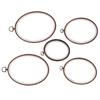 5 Peças Bastidores de Bordado Círculo Bastidor de Ponto Cruz Anel Moldura Oval Acessórios Ferramentas DIY Retrô