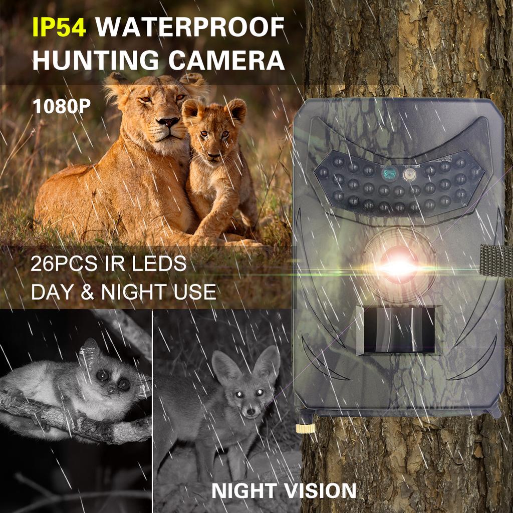 20mp 1080p Wildlife Jagd Trail und Wild Kamera Sicherheit Ip54 Wasserdichte Outdoor Infrarot Nachtsicht Jagd Scouting Kamera
