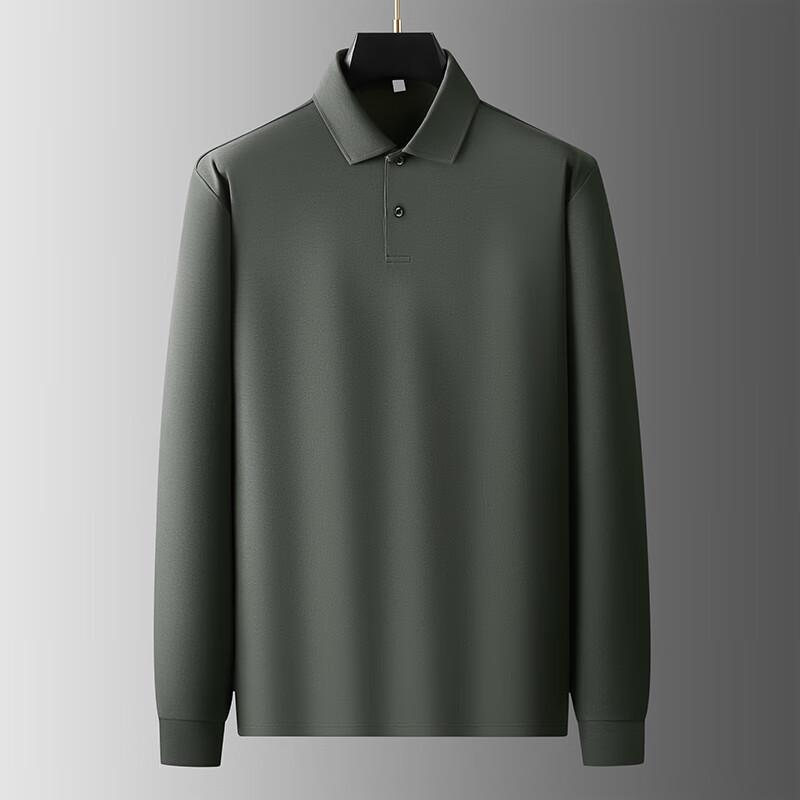 

Plus Size Men s Solid Long Sleeve Polo Shirt 3XL