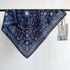 1116 New Korean Retro Cashew Nut Small Square Scarf French Literary and Versatile Decorative Silk Scarf Women Tied Hair Headscarf Scarf