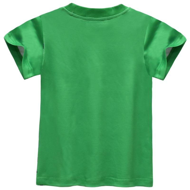 Spring Children's Clothing Cartoon Snake Print Medium Large Children's Summer Clothing Short Sleeved T-shirt Top