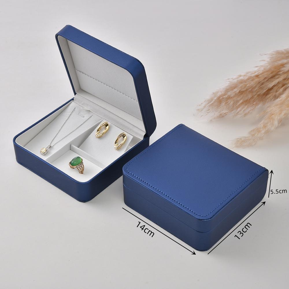 Set Jewellery Box PU Leather Travel Portable Organizer Ring Earrings Necklace Box Three Sets of Jewelry Display Box