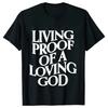 Unisex Summer Live Proof of A Loving God Print Y2k Tshirt Unisex Religious Christian Cross Jesus Short Sleeved Tees Loose Tops