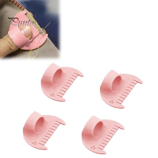 3 Pcs Thumb Sewing Template Hand Sewing Seam Guide Finger Overlock Ruler with Scale Quilting Tool for Equal Stitches DIY Embroidery Leather Crafts