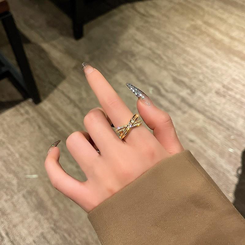 French Retro Niche Design Camellia Index Finger Flower Ring Women'S Light Luxury Exquisite High Temperament Fashion Personality