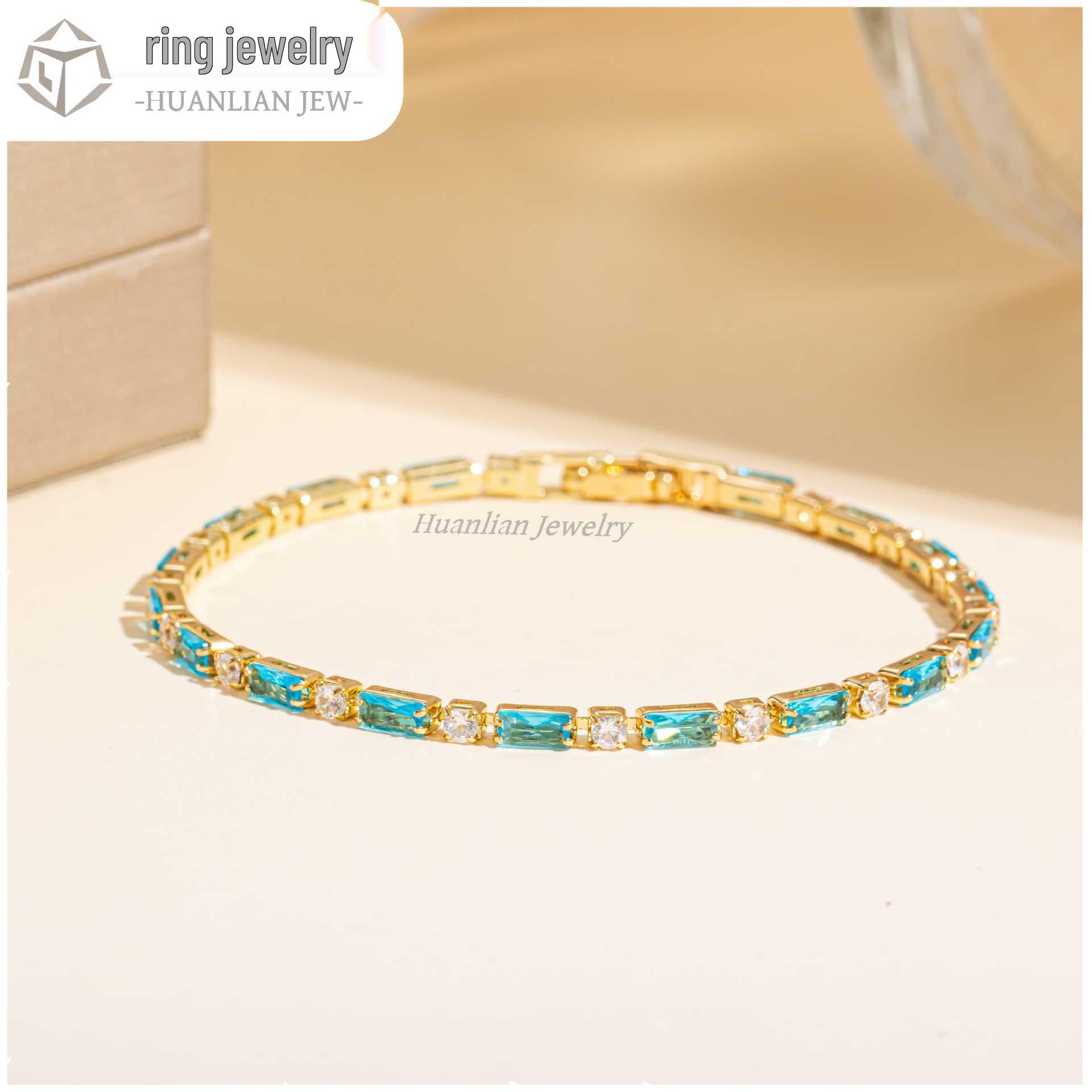 Яркий ретро-браслет с цирконами - Простой и модный