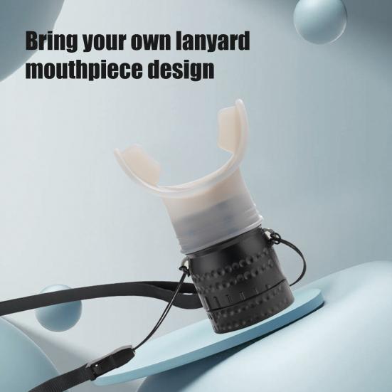 Portable Breathing Trainer with Lanyard Adjustable Resistance Men Women Oral Muscles