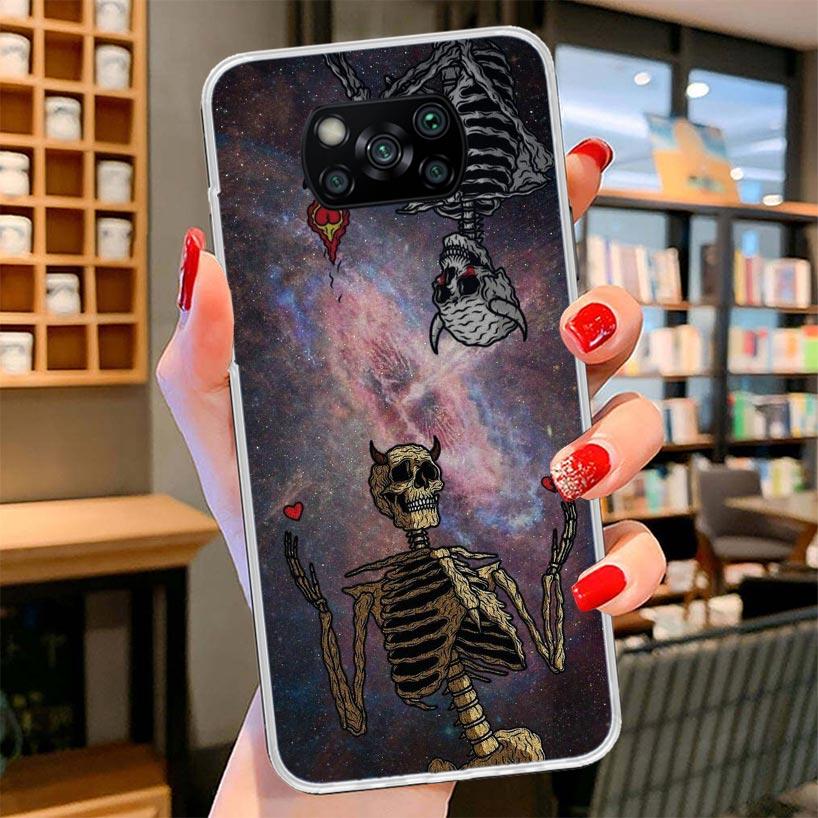 Anatomy Skeleton Heart Lovey Kiss Cover Phone Case For Xiaomi Poco F7 Ultra X7 X6 X5 Pro M7 Redmi 15C 15 13C 13 12C 12 10C 10 9A