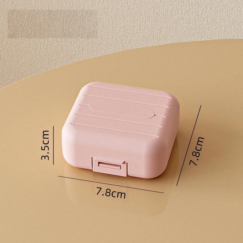 

Portable Mini Pill Box Double-Sealed Medicine Storage Case Week-long Day Divided Lockable Drug Organizer