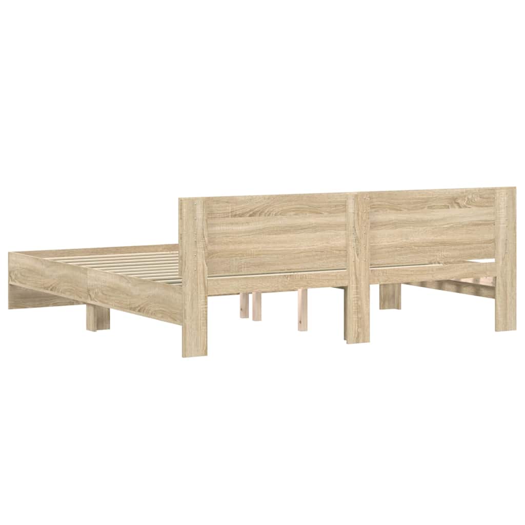 Bed Frame Wall Mounted Sonoma 193 x 203 cm Engineered Wood