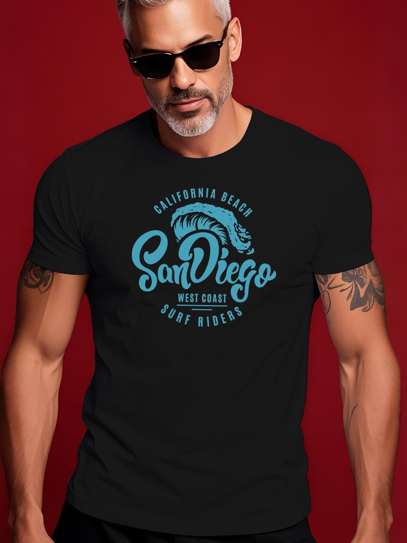 California Coast Graphic Tshirt - Casual Crew Neck XL