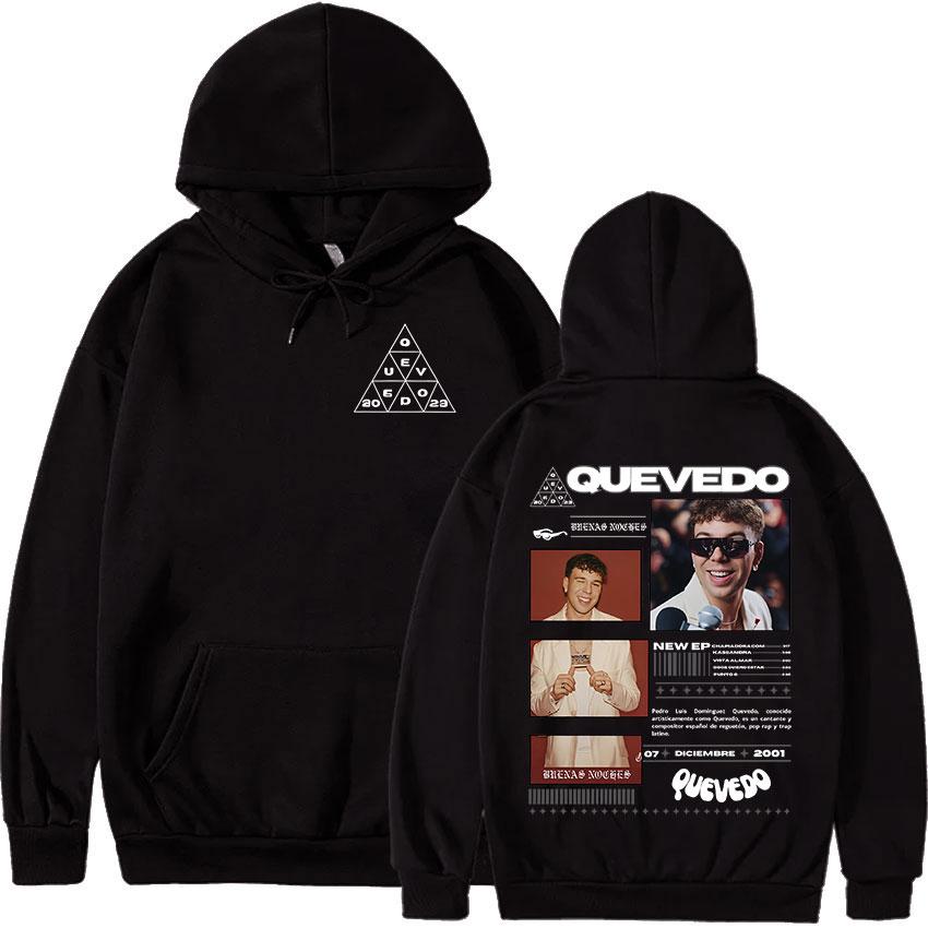 

Rapper QUEVEDO Tour 2025 Album Graphic Hoody Men s Women Vintage Aesthetic Sweatshirt Hip Hop Gothic Hoodies Pullover Streetwear 3XL