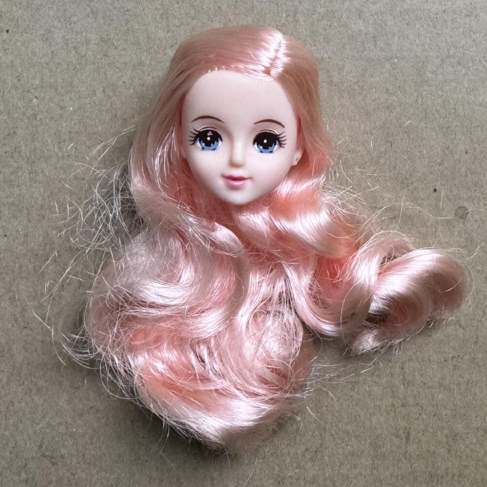 Original Jenny Doll Heads Colorful Long Hair Makeup Doll Parts Kids Learning Hair Dressing Doll Heads
