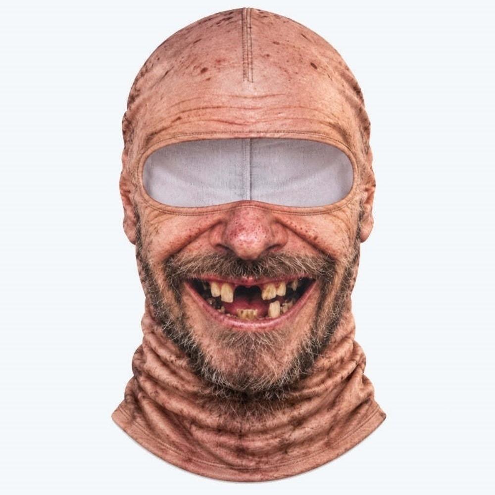 3D Tištěná Vtipná Žertovná Maska Vtipná Nákrčník Kapuce Vložka do Helmy Maska na Jízdu na Motocyklu Halloweenská Párty