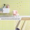 Self-adhesive Cartoon Stars Checkered Bedroom Wallpaper Wall Sticker PVC Desktop Wardrobe Furniture Decor Sticker