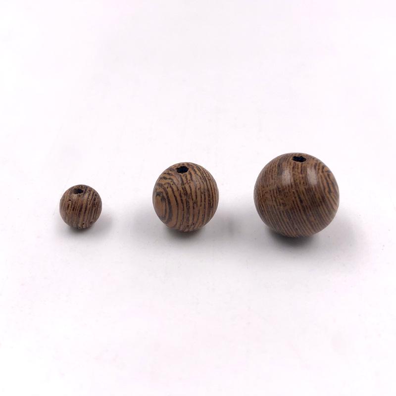 Natural Wood Chicken Wing Loose Beads for DIY Jewelry & Buddhist Accessories - Handmade Round Beads for Car Seat Cushions.