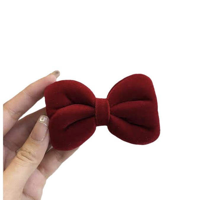 New Year Red Headband Scrunchie Princess Hair Tie with Bangs Clip