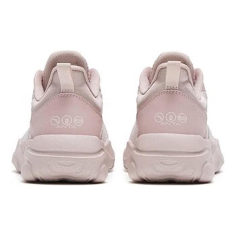Anta Milk Sugar Slip Resistant Abrasion Resistant Low Top Casual Running Shoes Women's Pink Sneakers 922317601-3