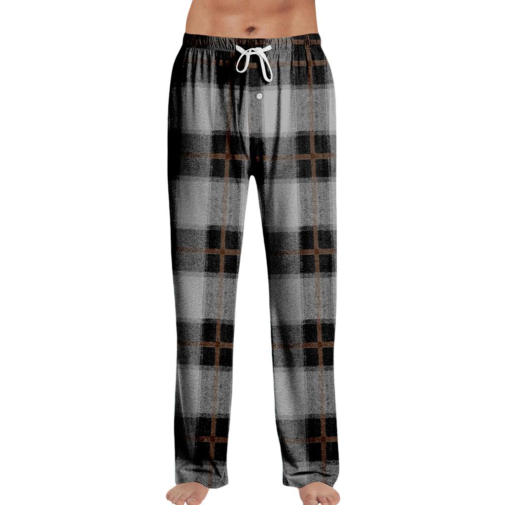 Pantalon de Pyjama à Rayures Vêtements de Nuit Décontracté Cordon de Serrage Taille Élastique Pantalon Confortable Droit Yoga Ample