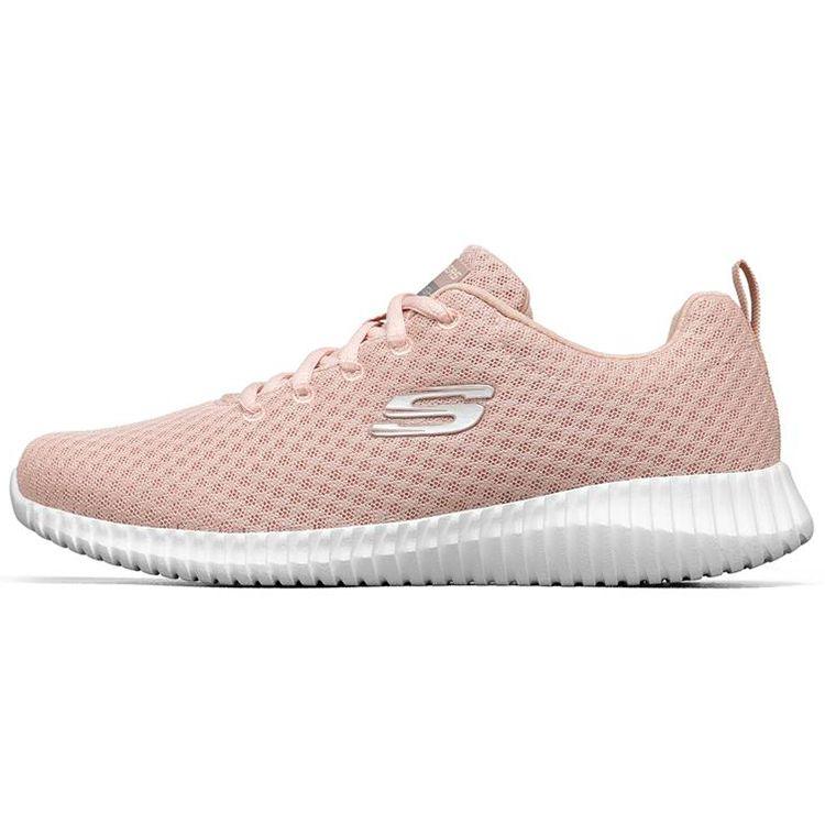 Skechers Social Muse Fitness Comfortable Mesh Shock Absorbing Durable Breathable Low Top Running Shoes Women sneaker Pink White 8730031-ROS 36.5
