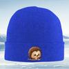 Cute Hedgehog with Big Eyes Sitting Men Women Unisex Knitted Hat Beanie Pullover Cap Winter Thermal Warm Christmas Outdoor Cycli
