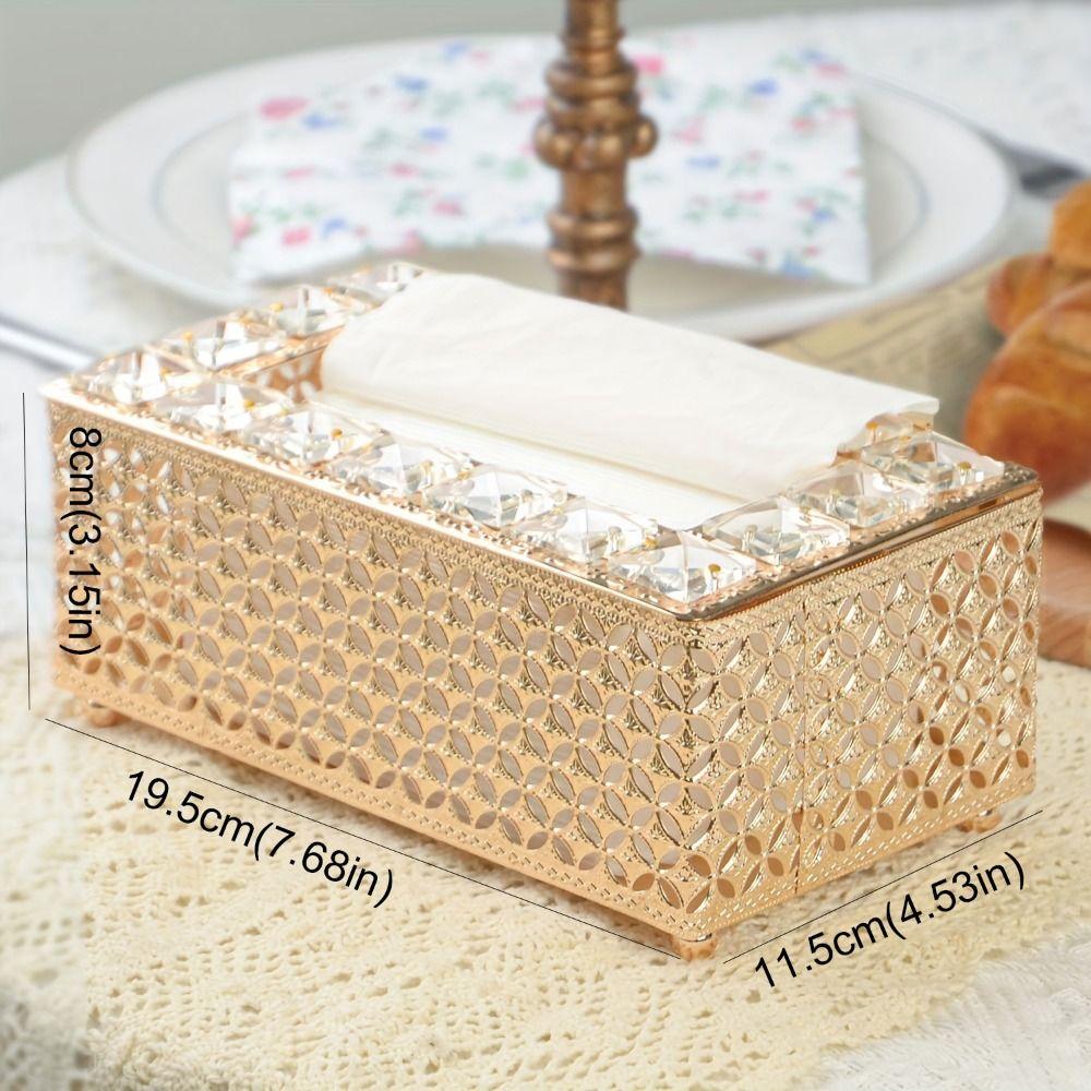 Hollow-out Table Tissue Box Light Luxury Paper Storage Box Decorative Napkin Box  Gift