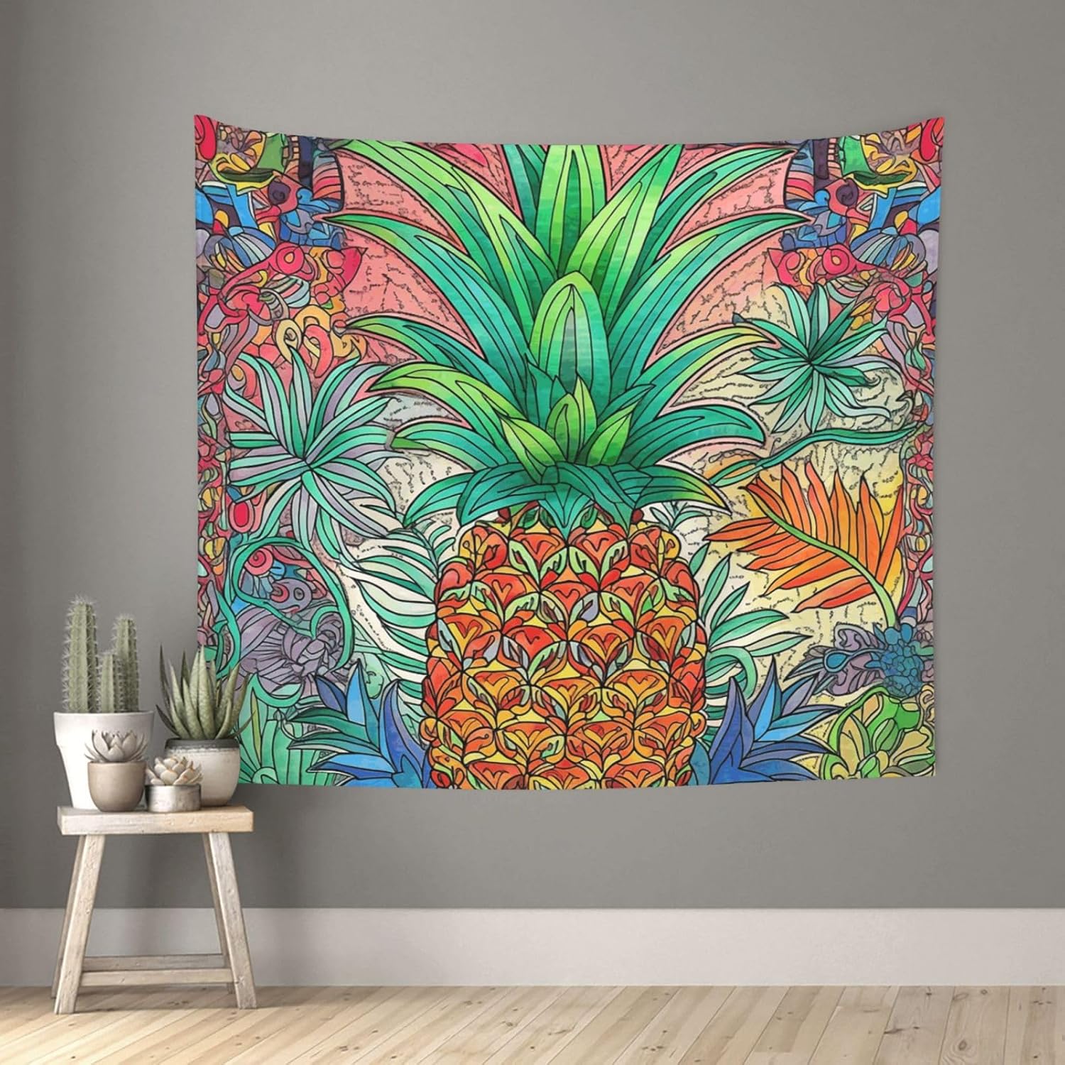 Hanging For Living Room Retro Skull And Roses Tapestry Modern Art Wall Blanket Aesthetic Tapestrys Indoor Outdoor Tapestries 70x100CM