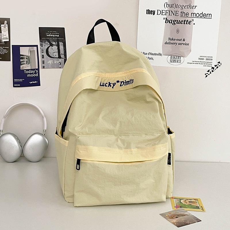 School bag new school bag female junior high school students outdoor lightweight simple backpack female high school students large capacity backpack