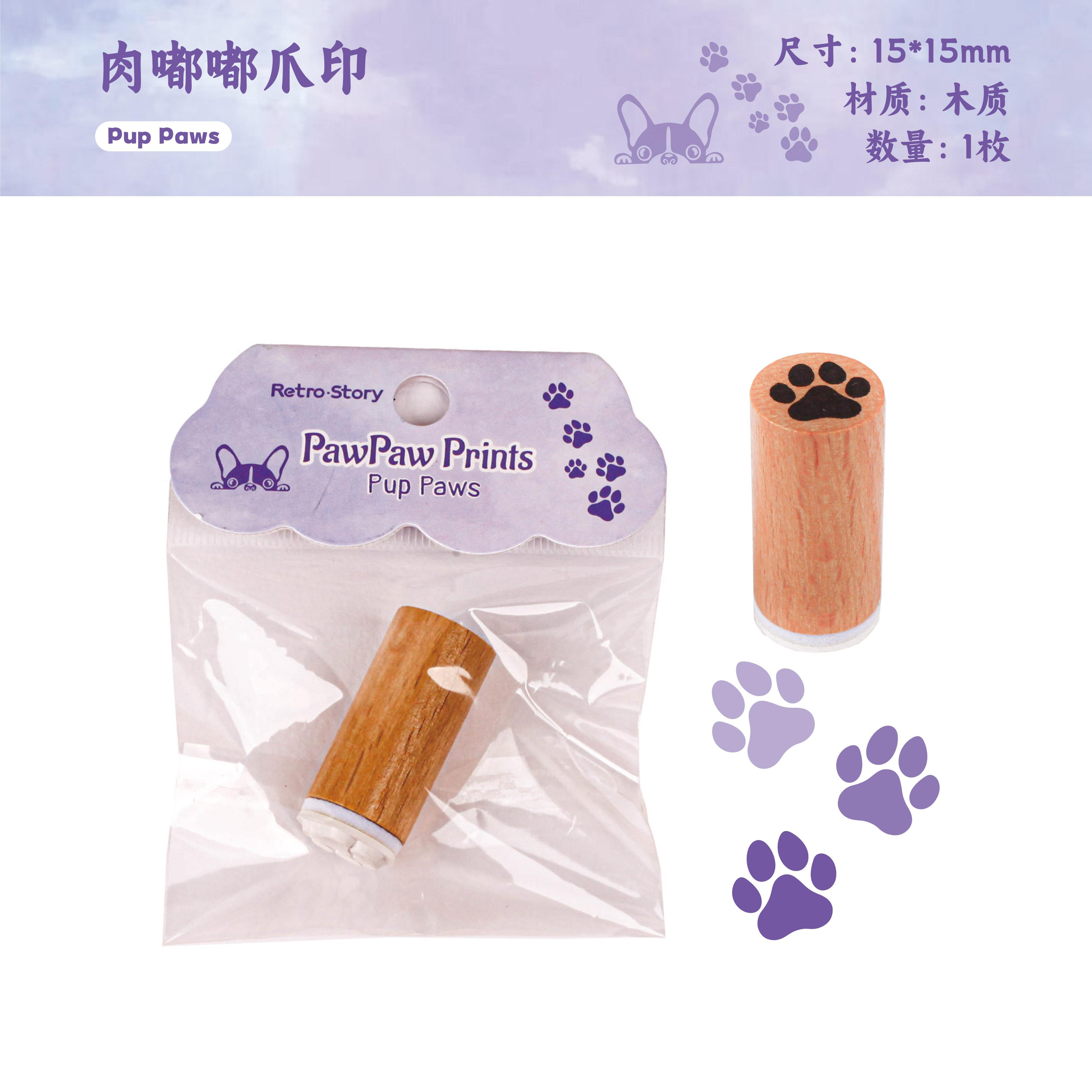 

1 pc Vintage Pet Footprints Wooden Rubber Stamp Bottle Shape DIY Decor Scrapbooking Albums Wood Seal Daily Planner Stationery