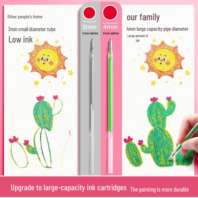 Colorful Glitter Gel Pens for Creative Journaling and Art - Ideal for Students and Children