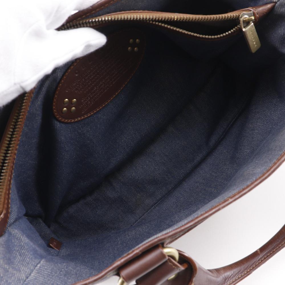 CELINE Boogie back Handbag Macadam Blue / Brown denim Women Used